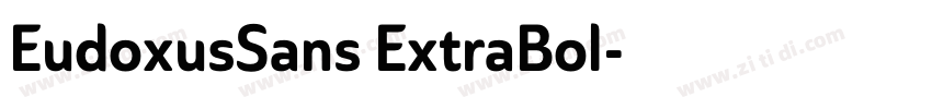 EudoxusSans ExtraBol字体转换